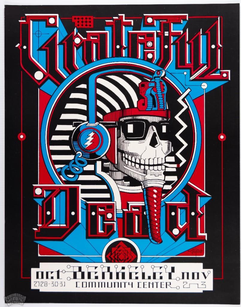 Berkeley community center 1984 concert poster The Grateful Dead Berkeley community center 1984 concert poster The Grateful Dead